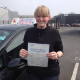 Emily from Swindon who passed in an automatic car first time with Karen