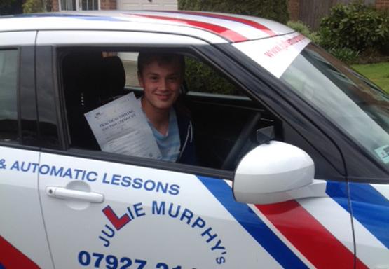 A pupil who passed his test first time